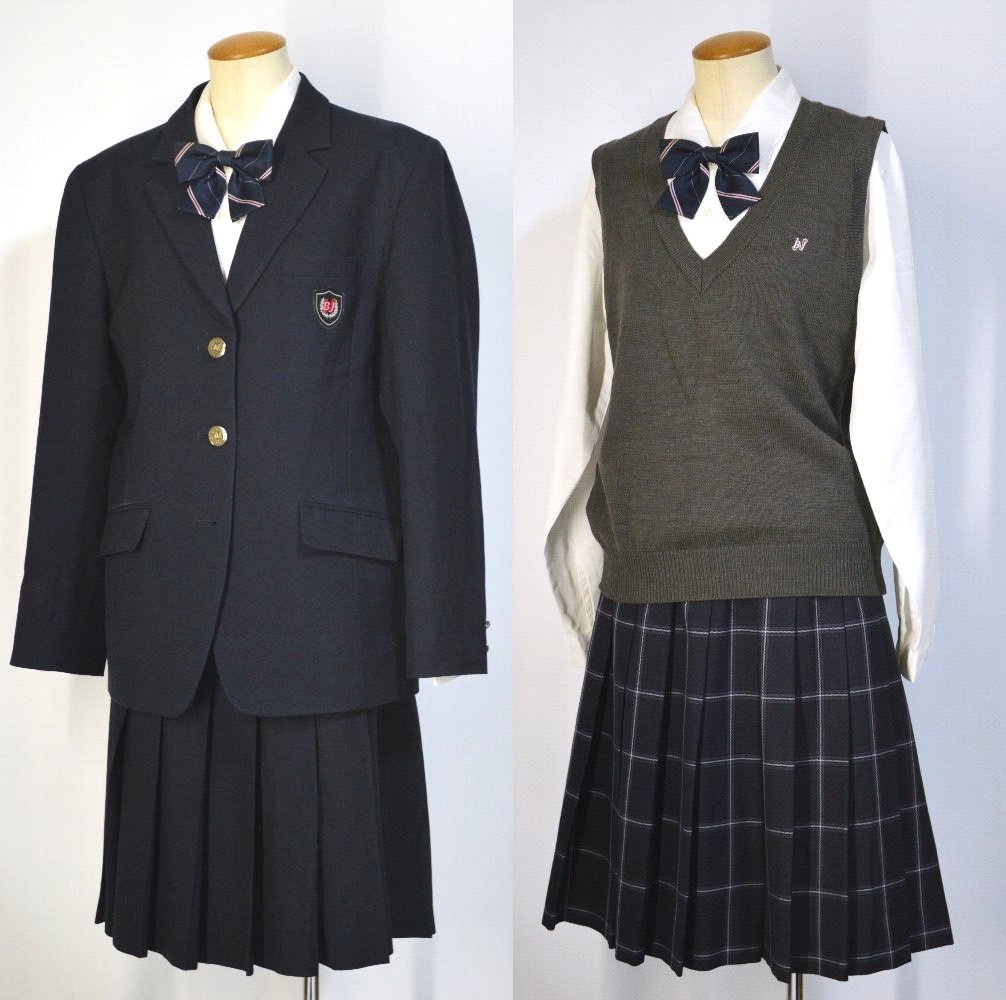 東京都 日本大学豊山女子高等学校 ブレザー冬服 リボン＊T3173 