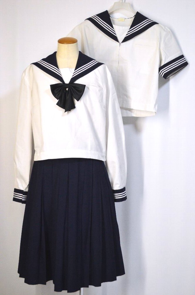 大size 埼玉県立 松山女子高等学校 セーラー夏中間服＊T3297