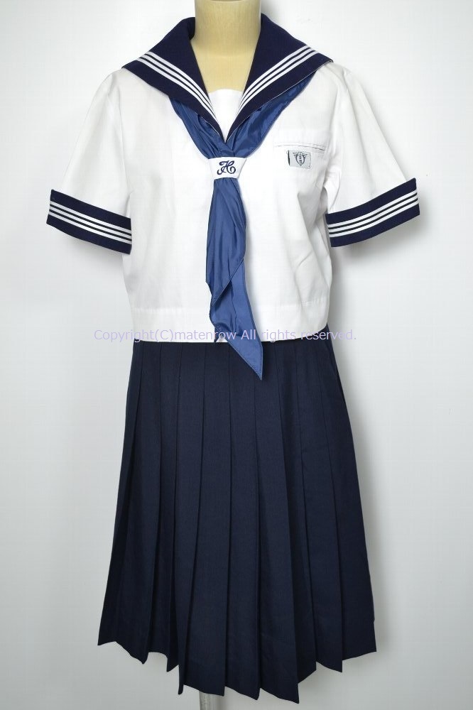 東京都 文京区立音羽中学校 セーラー夏服 前開き ＊&0218 | セーラー服 