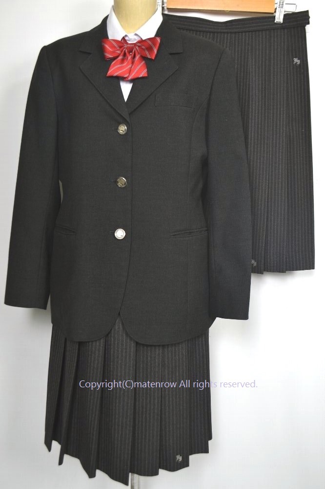 東京都 東久留米総合高等学校 ブレザー冬服 夏スカート リボン ＊&0283 