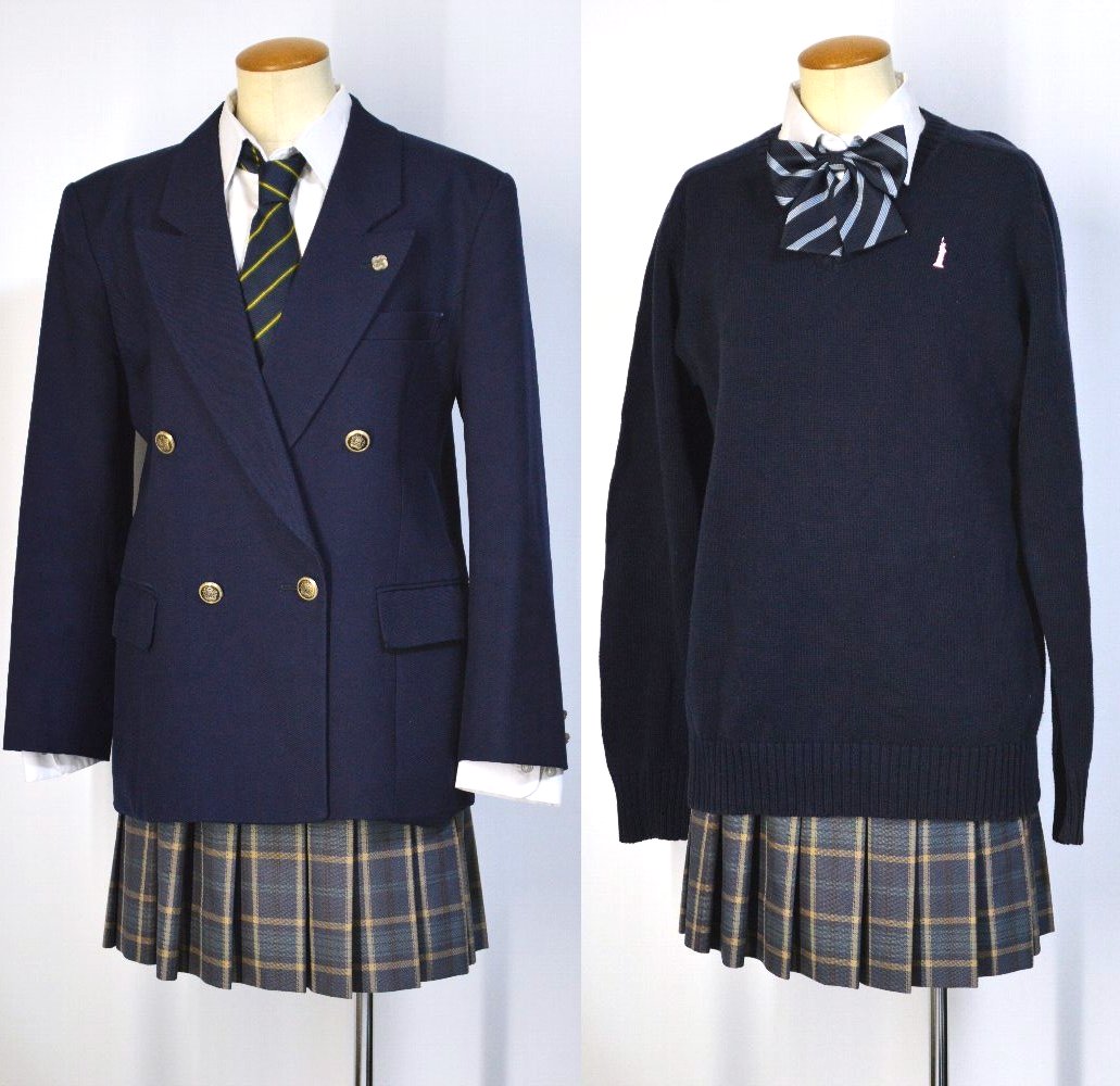 大size 東京都立 武蔵野北高等学校 ブレザー冬夏服 リボン ネクタイ