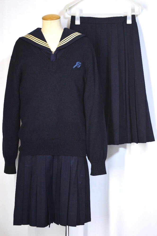 東京都 十文字中学校・高等学校 セーラー冬服 タイ Paris＊T3713