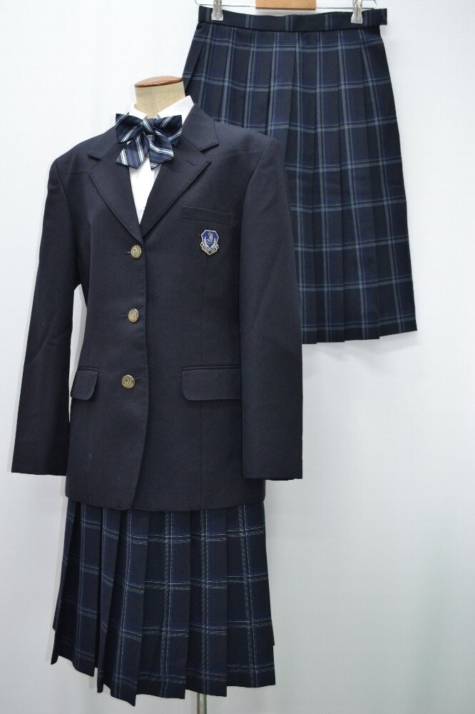 兵庫県 市立伊丹高等学校 ブレザー冬服 夏スカート リボン ＊NA0537 