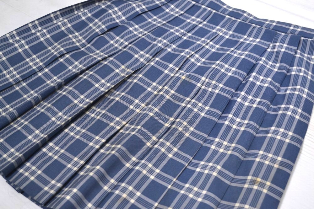 神奈川県 橘学苑中学高校 夏制服 チェックスカート W66×L51 【公式通販】