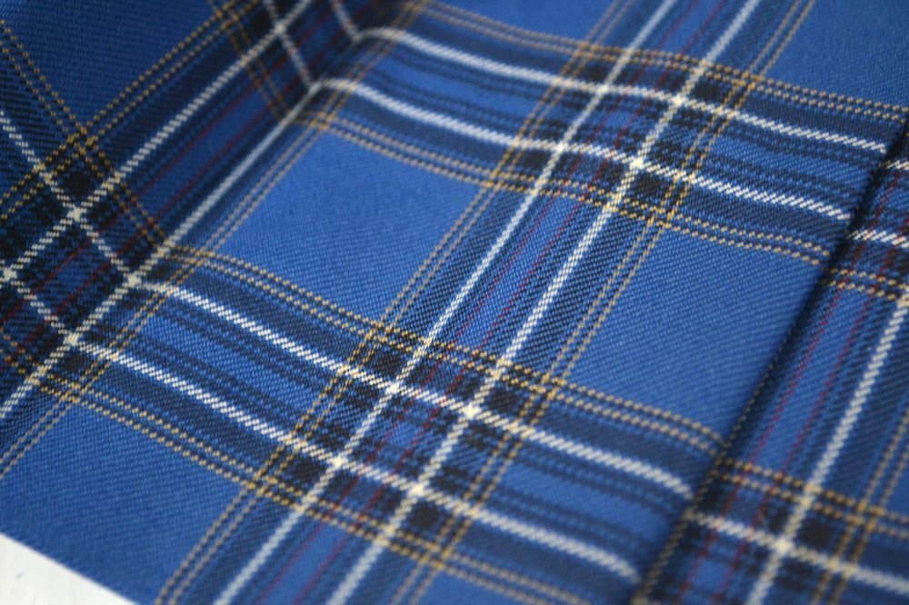 MY4784 大size W74 青系チェック柄 冬スカート | 冬スカート | 制服