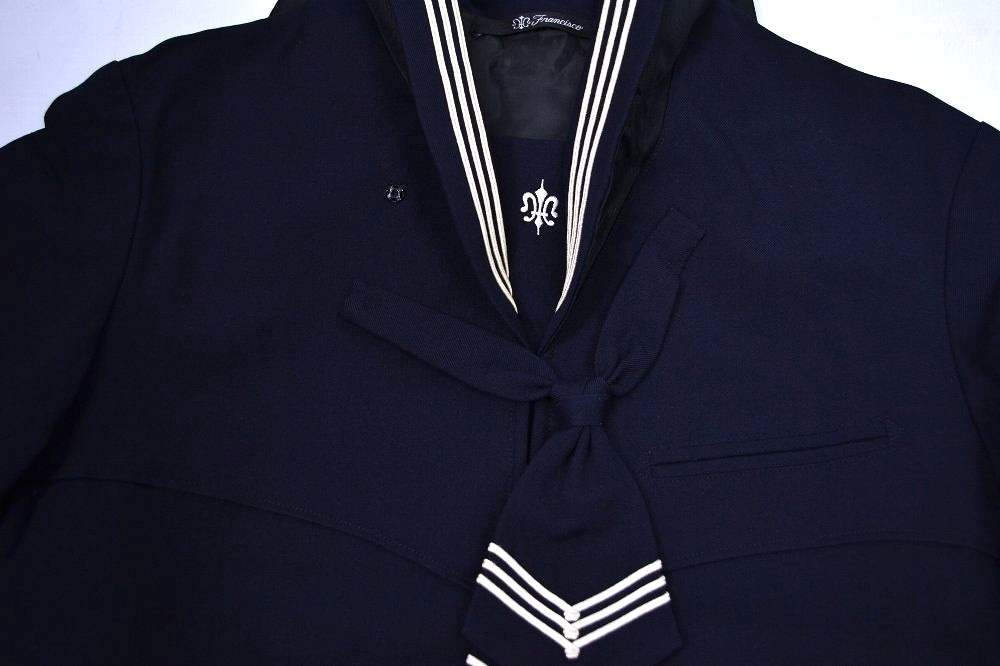 大size 北海道 函館白百合学園中学校・高等学校 ブレザー セーラー冬服