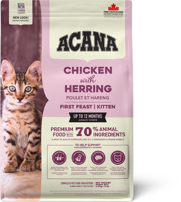 猫】ACANA アカナ CHICKENwithHERRING FIRSTFEAST KITTEN ファースト