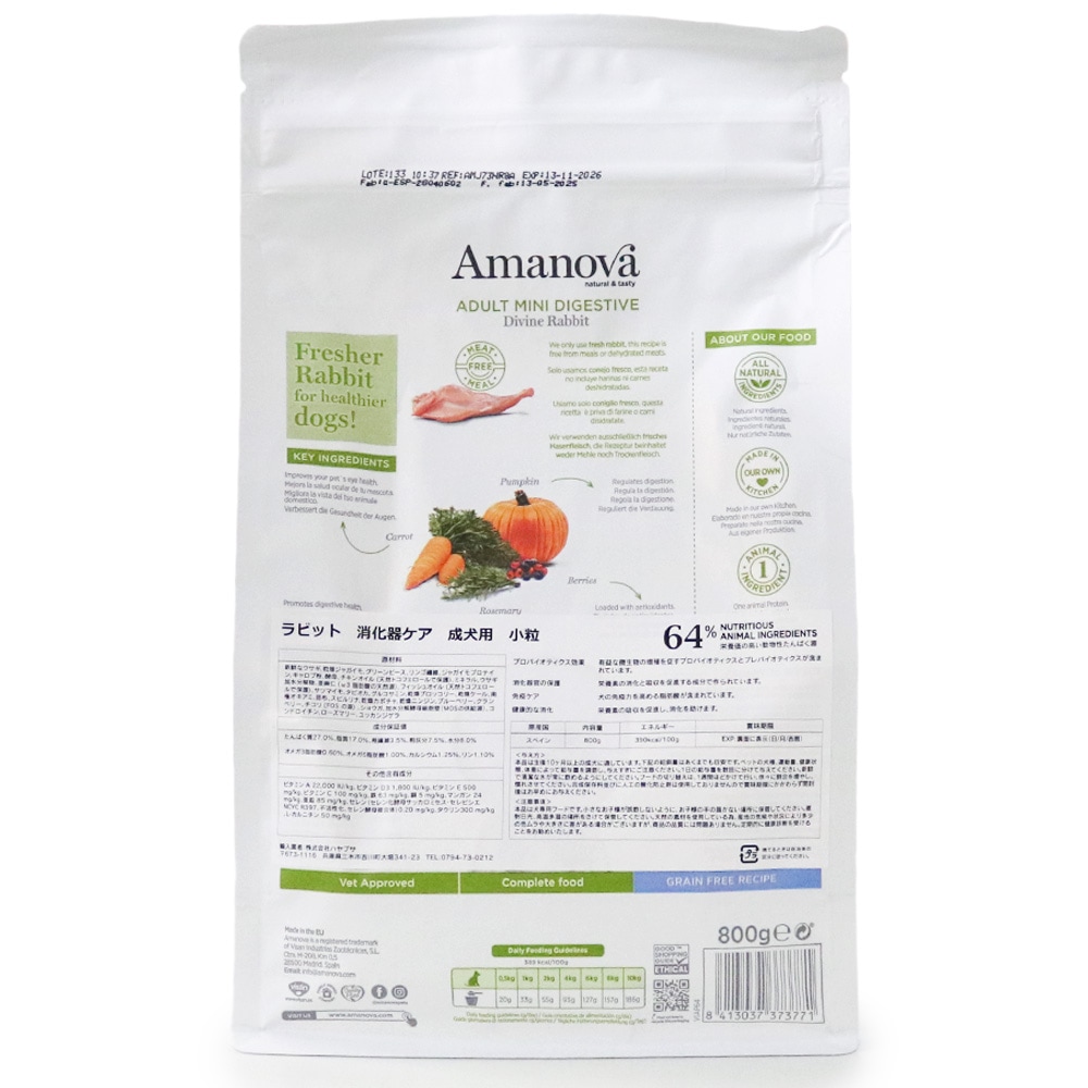 犬】amanova アマノバ LAM113 アダルトミニダイジェスティブ
