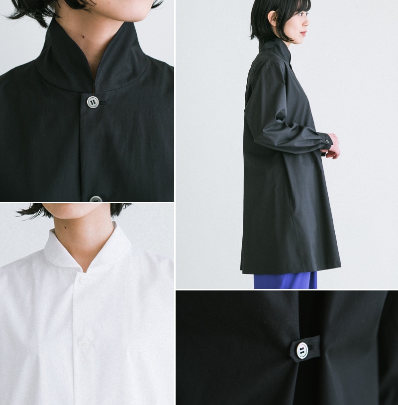 LUDLOW ブラックブラウス　ミ157 LUDLOW(ラドロー) TENT ケープブラウス 22-LDSP430TP-002-002 22