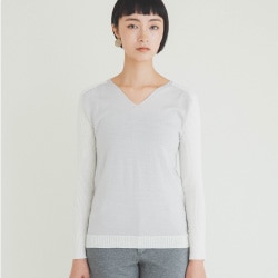 配色Vネックニット Men's / Colour Blocked V-neck Sweater Men's