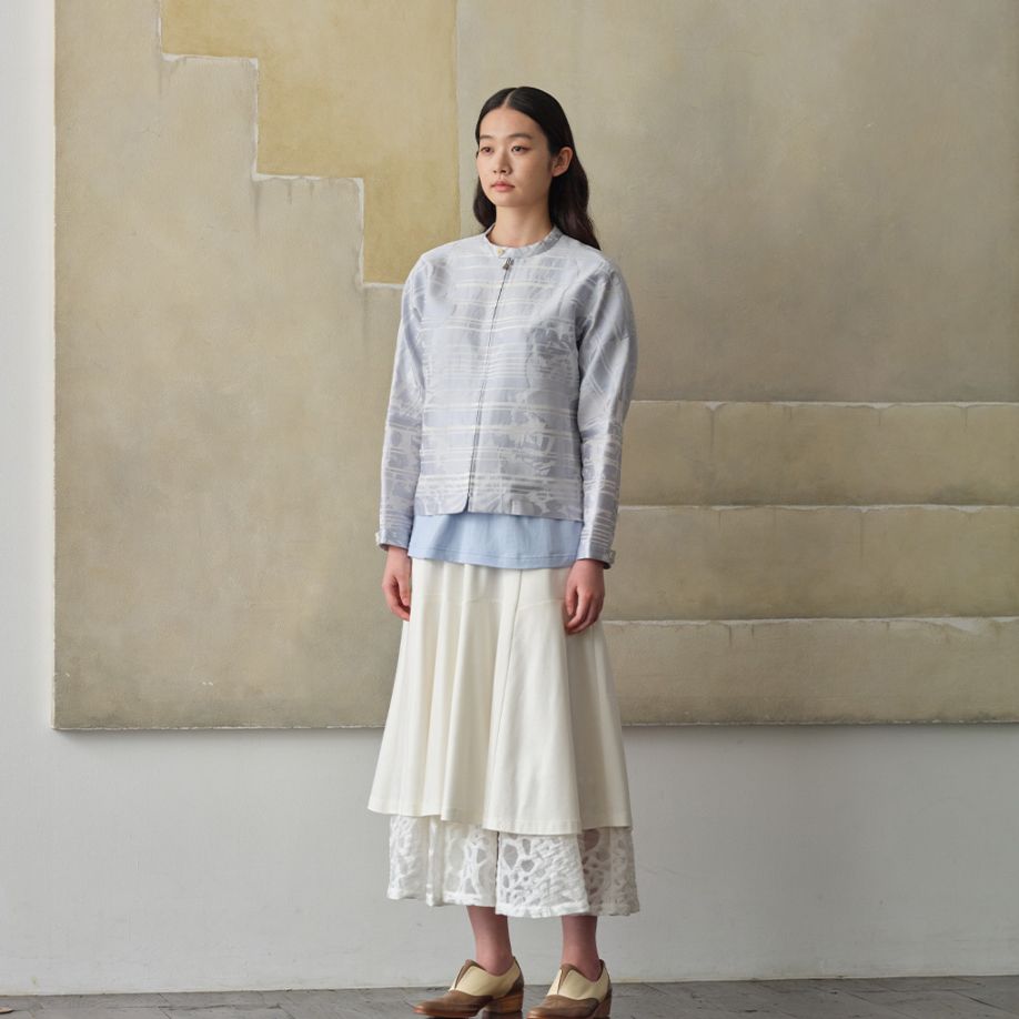 ８枚切替フレア重ねスカートーサイロモクロディ