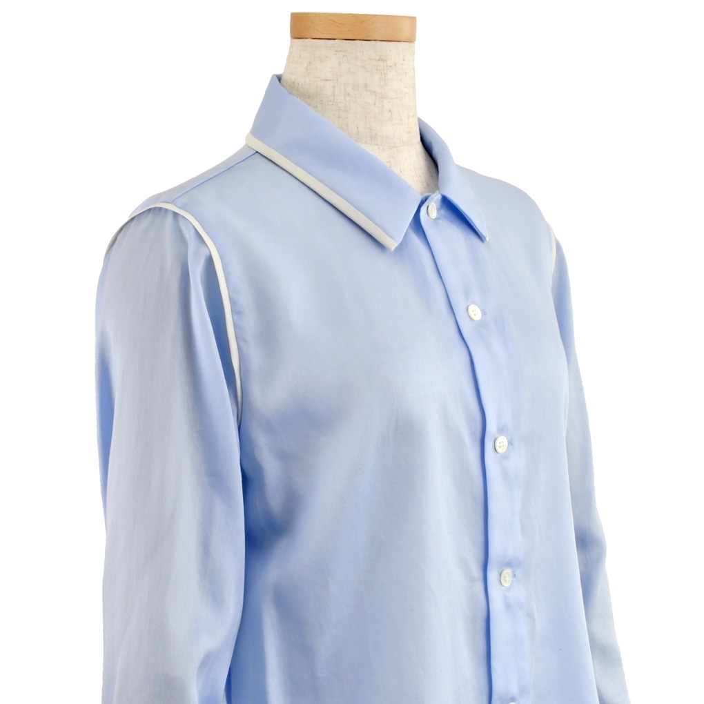 パイピングシャツ－サテン