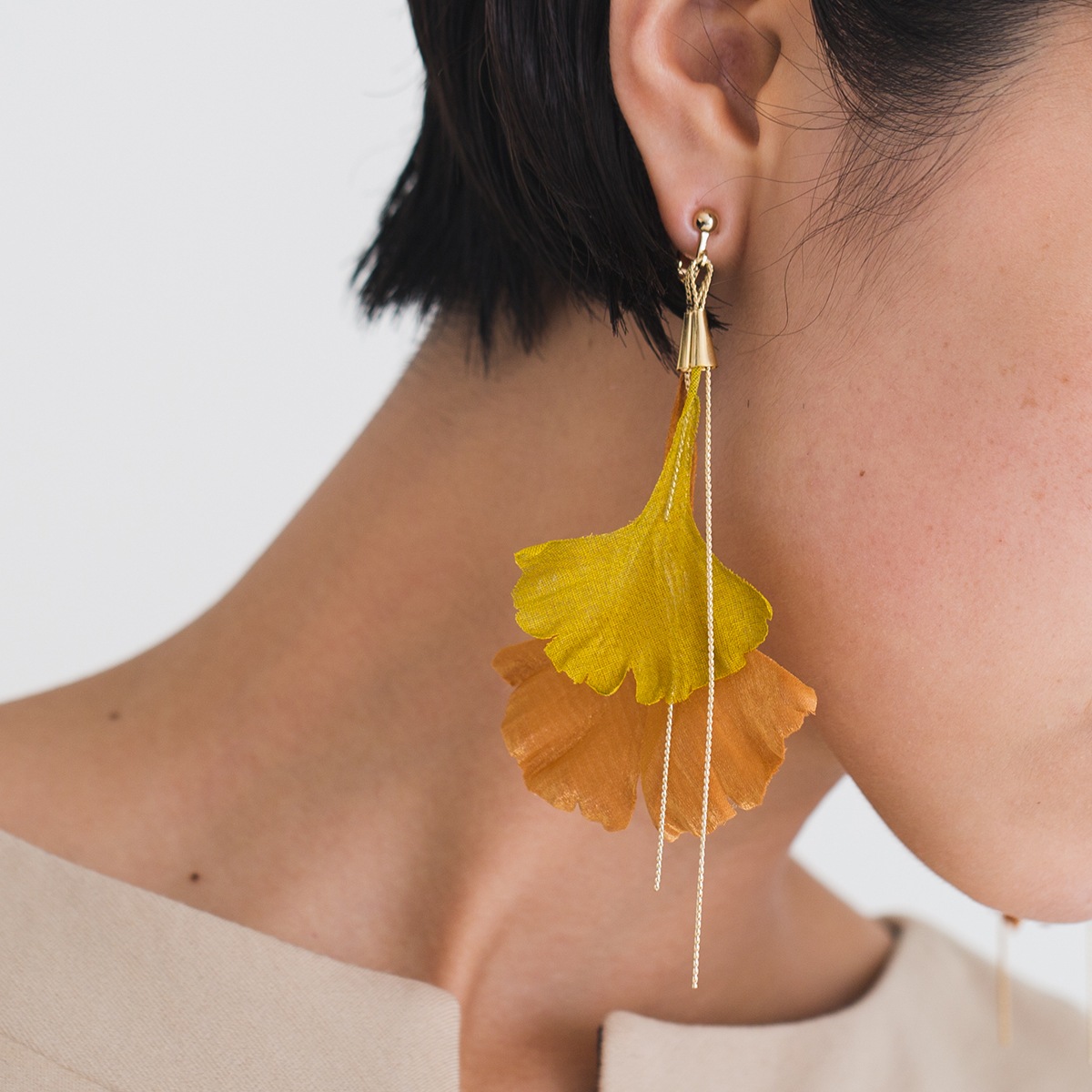 イチョウピアス・イヤリング / Ginkgo Biloba Earrings