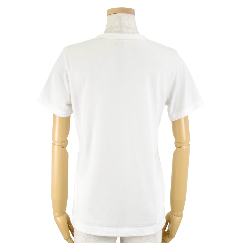 フロッキープリント 丸首Tシャツ