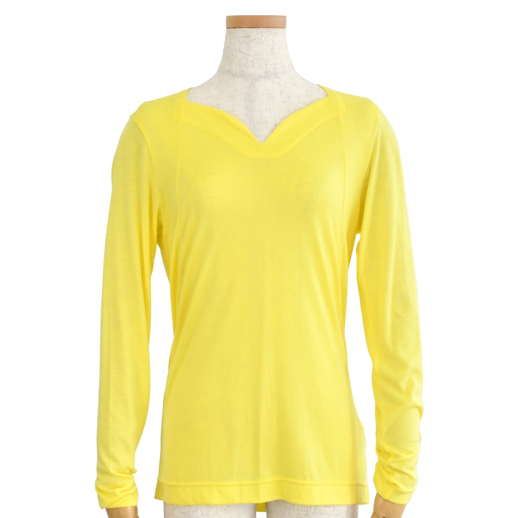 変り衿ぐり長袖Ｔ－天竺