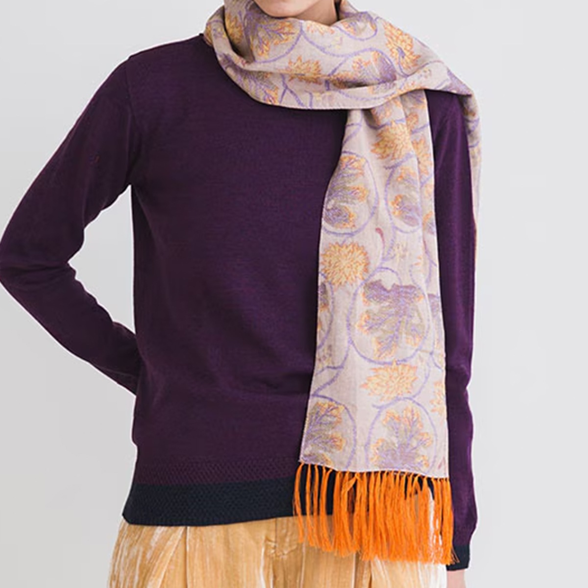 菊葉フリンジショール / Chrysanthemum Shawl
