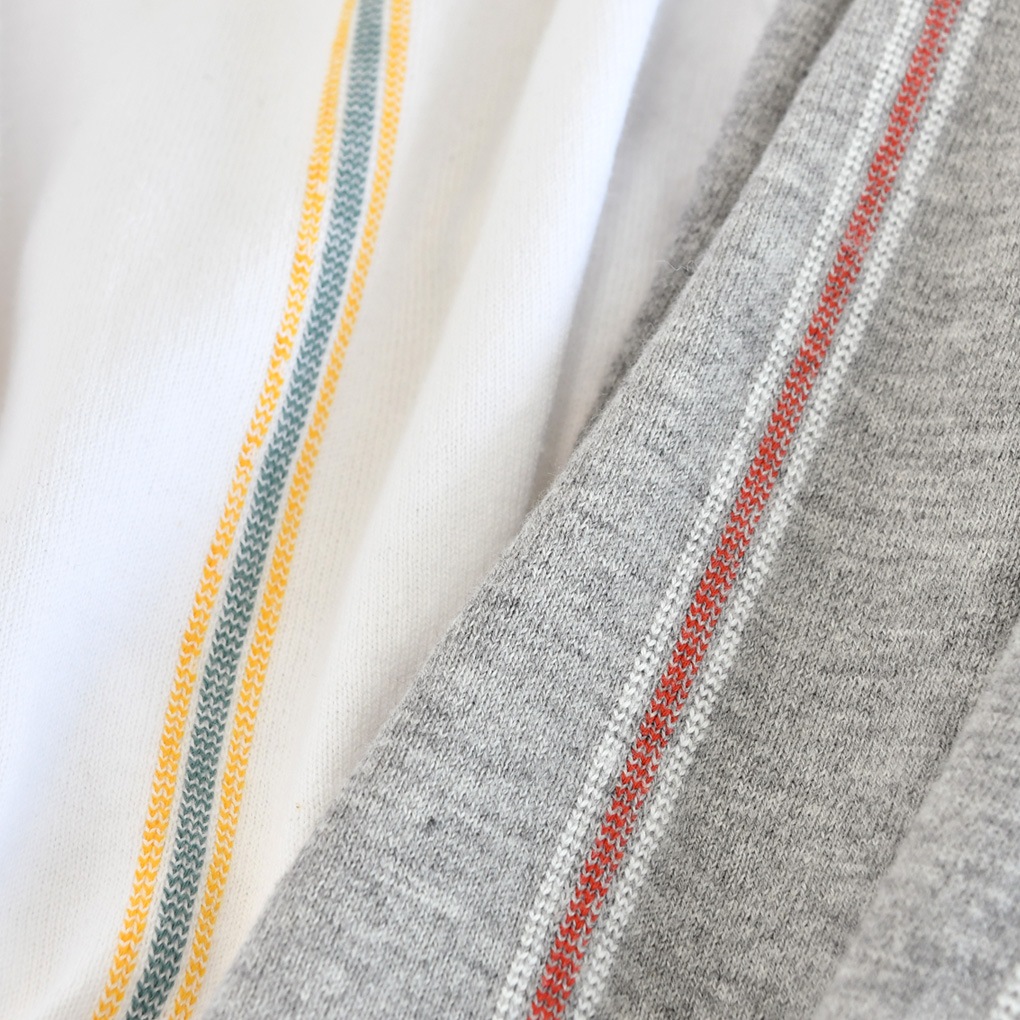 サイドドレープノースリーブT-ストライプ