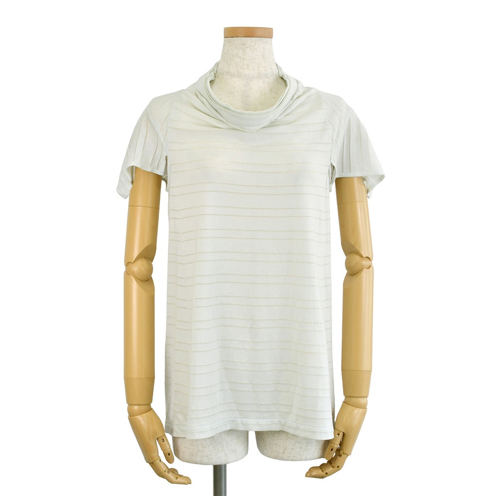 衿ぐりプリーツB-透かしボーダー