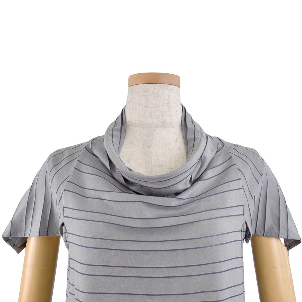 衿ぐりプリーツB-透かしボーダー