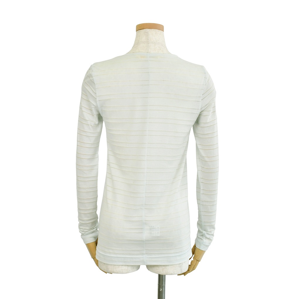 変わりV衿T-透かしボーダー