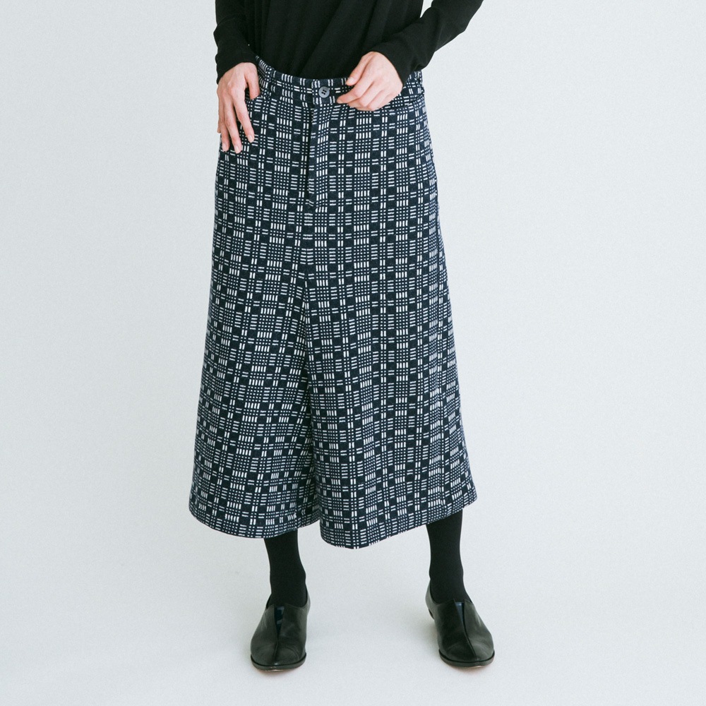 ローキュロット―格子柄ジャカード