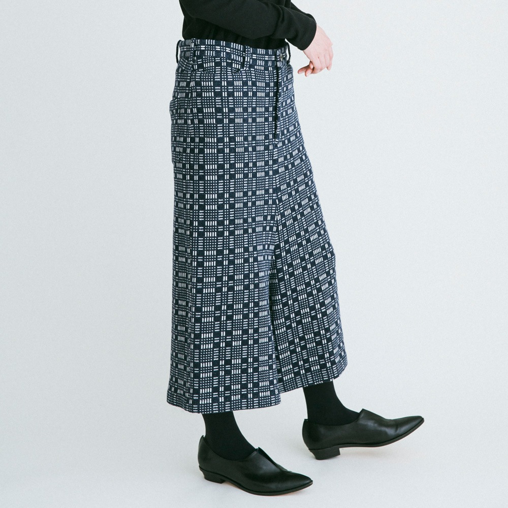 ローキュロット―格子柄ジャカード