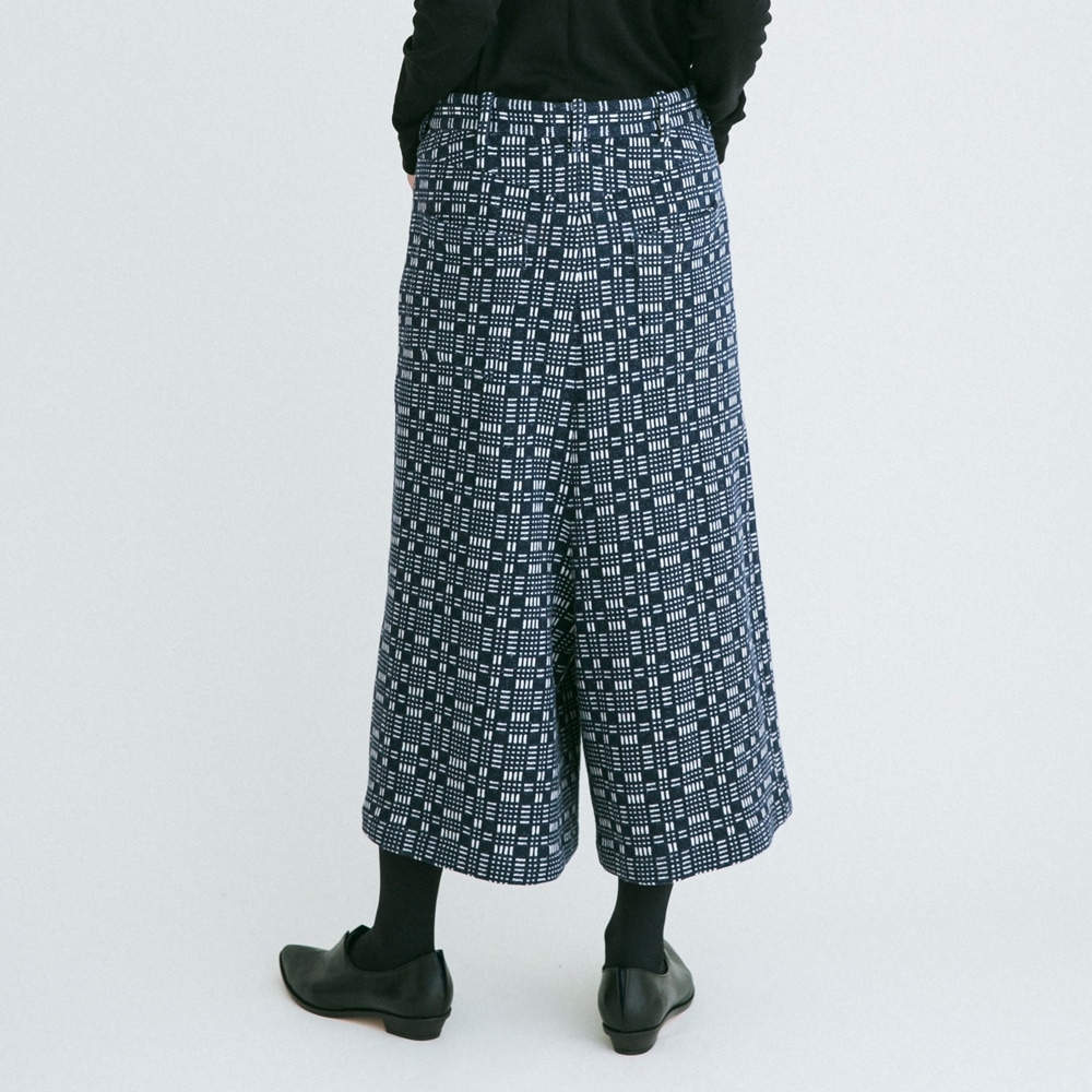 ローキュロット―格子柄ジャカード