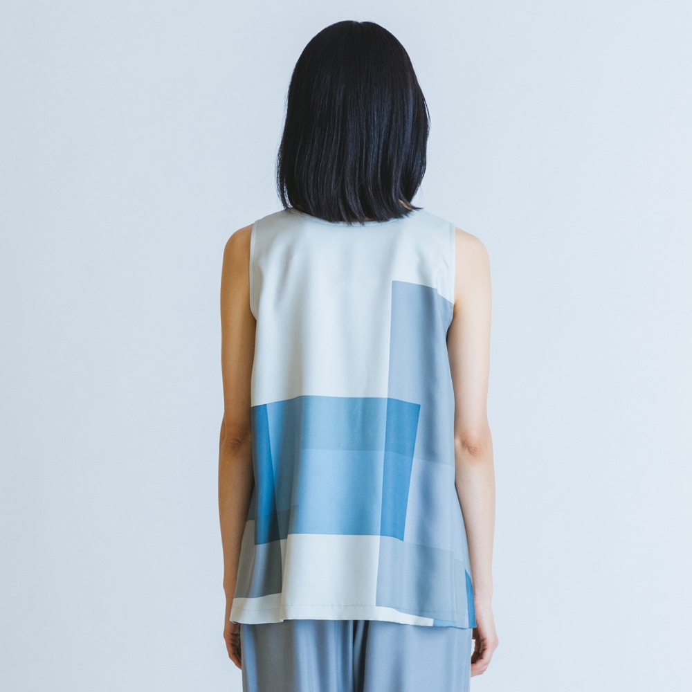 シルクキャミソール－コンポジションプリント