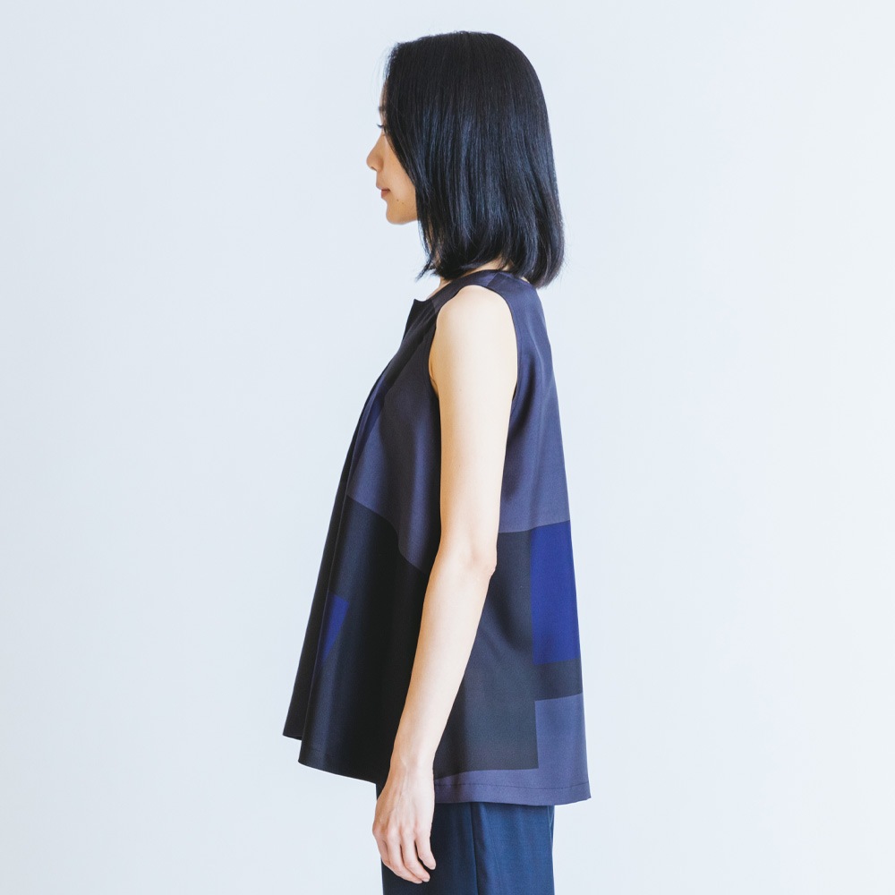 シルクキャミソール－コンポジションプリント