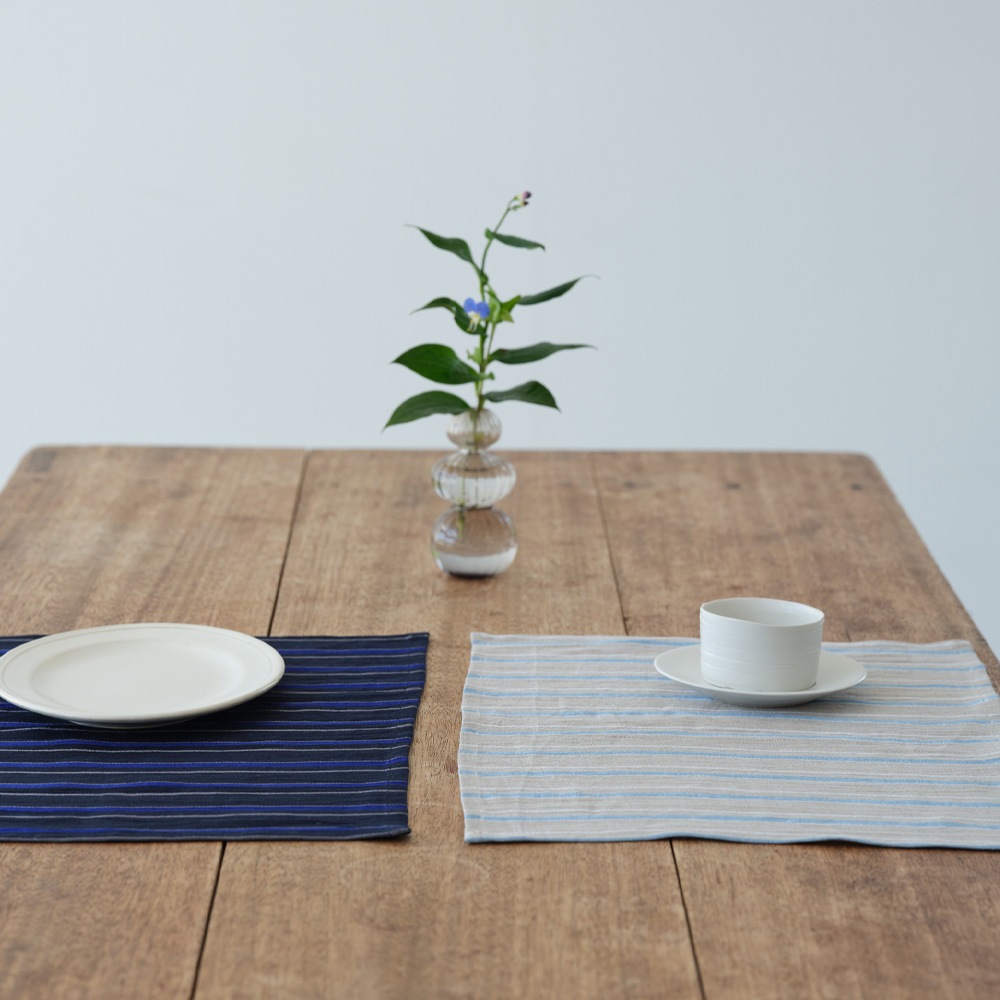 mono no matohu<ランチョンマット>ーリネンストライプ