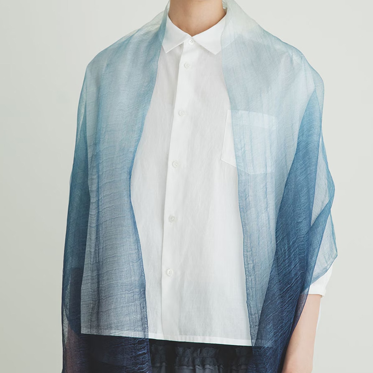 藍染グラデーションショール / Indigo Gradation Shawl
