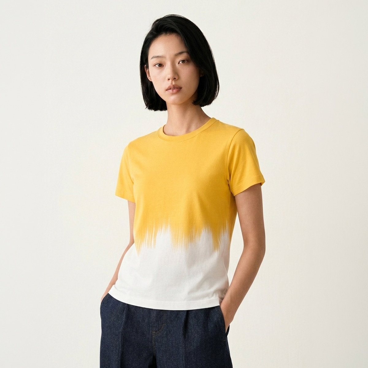ハケ染Tシャツ