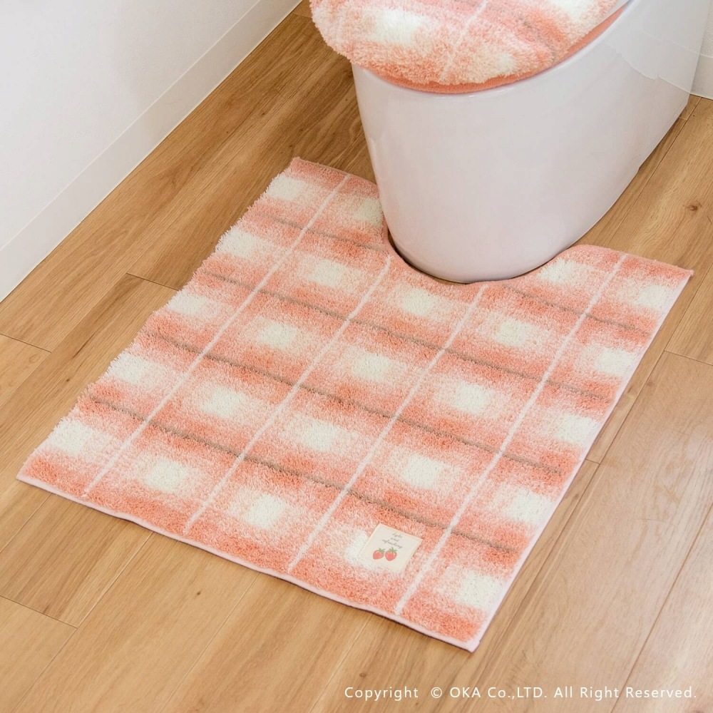 フライス ロングトイレマット 約75cm×63cm （ 洗える 大判