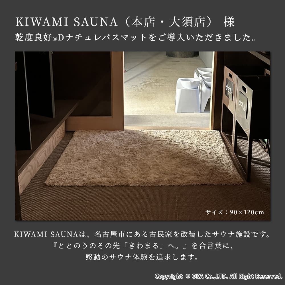 乾度良好 Dナチュレ バスマット 約70×70cm （ 吸水速乾 裏面すべり止め