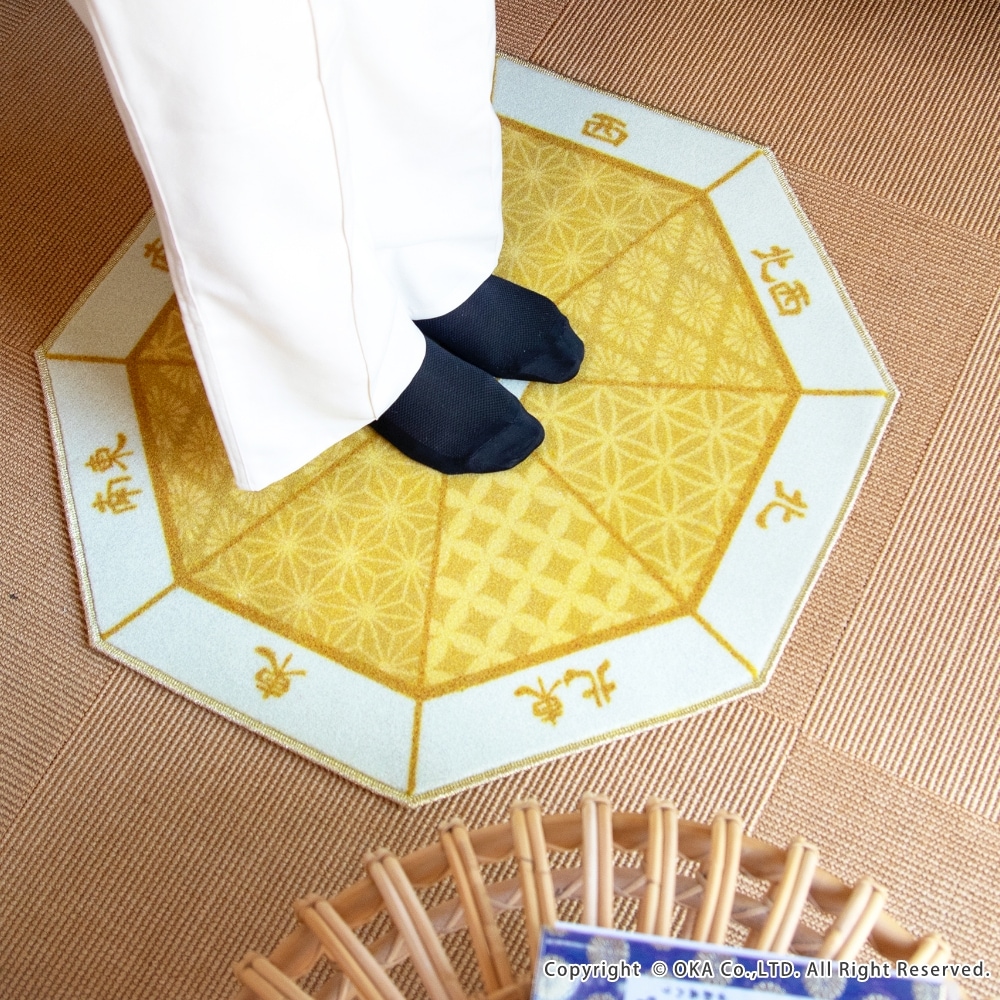 風水 マット （ 日本製 ラグ 洗える 八角形 開運 家相 リビング ) 通販