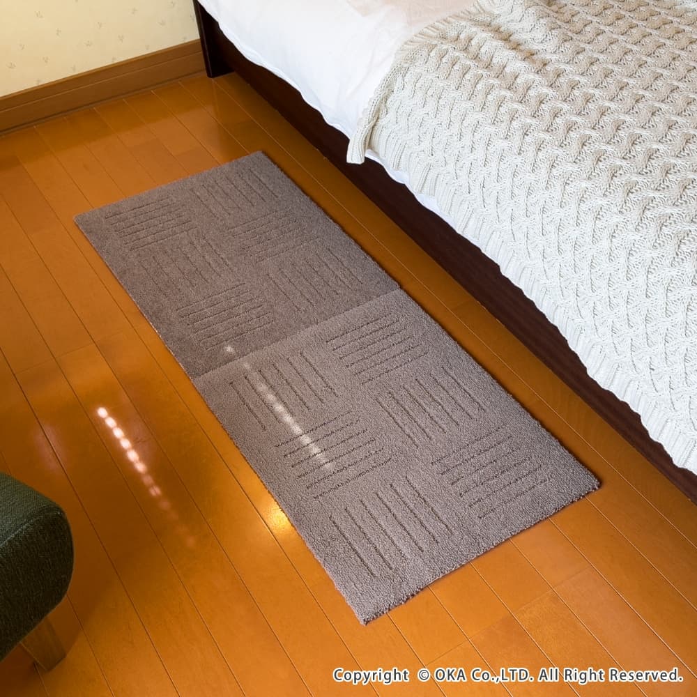 ピタプラスブリック キッチンマット 約45cm×60cm 1枚組 （ 洗える