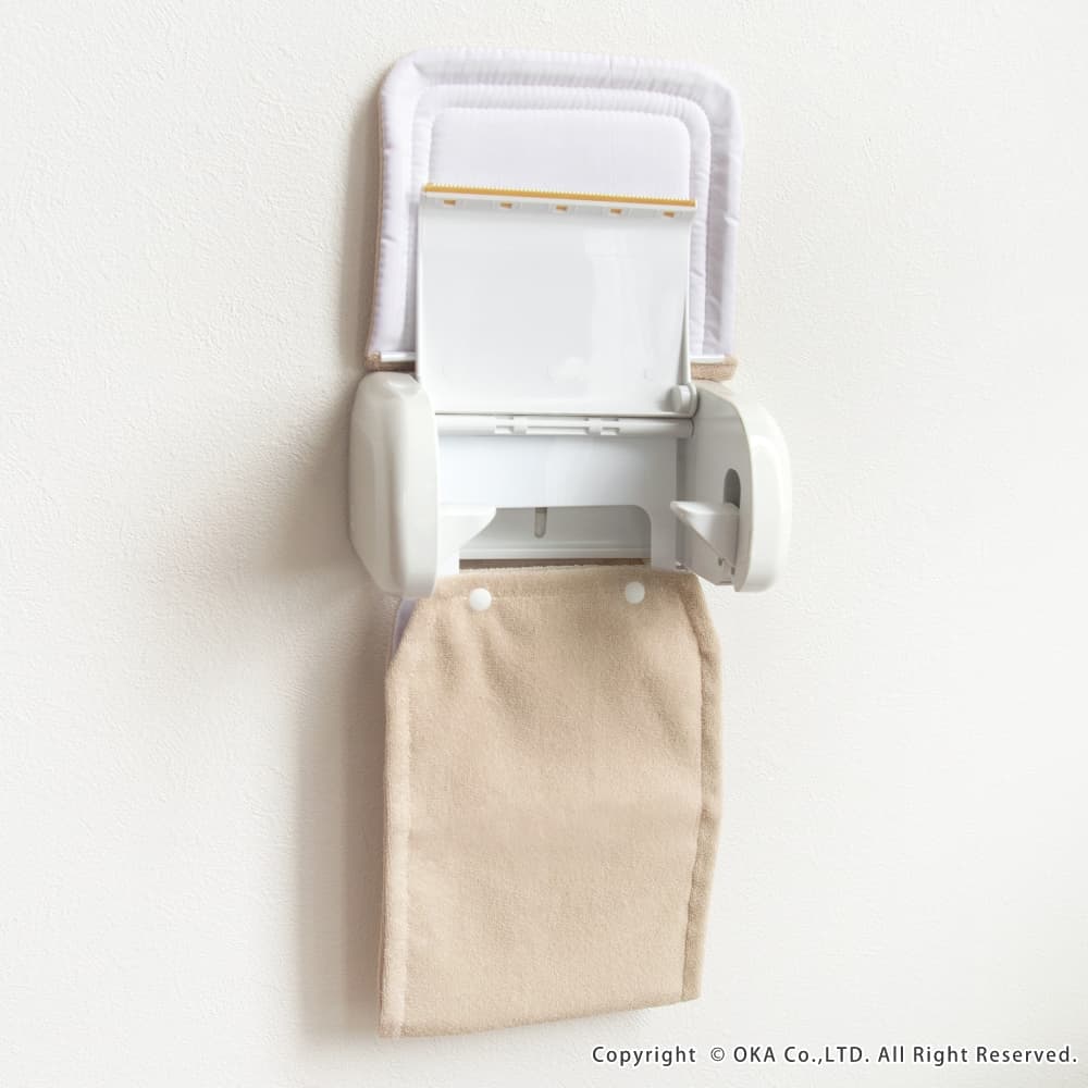 ❤️新品*未使用❤️サエラ❤️トイレペーパーホルダーカバー シエラ ペーパーホルダーカバー （ 洗える 紙巻器カバー ギャベ