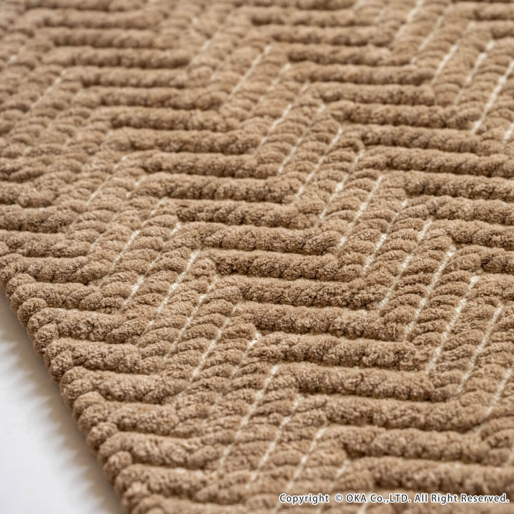 ポコモコウィーブ バスマット 約40×60cm （ 洗える 乾燥機 お