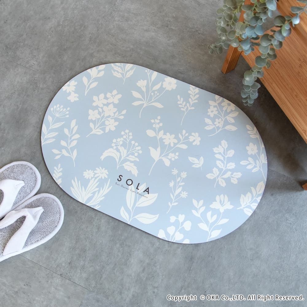ソフト珪藻土 バスマット SOLA 約40cm×60cm （ 珪藻土 お風呂マット