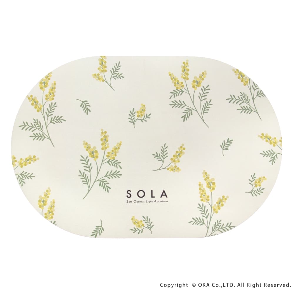 ソフト珪藻土 バスマット SOLA 約40cm×60cm （ 珪藻土 お風呂マット