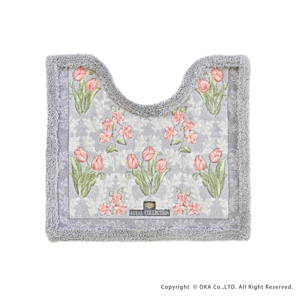 ロイヤルコレクション アーツ トイレマット 約58cm×63cm （ 花柄