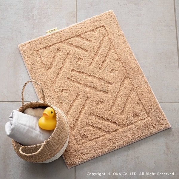 オカ(OKA) 乾度良好リッカ バスマット 約60cm×85cm・グレー 乾度良好リッカ バスマット 約60cm×85cm （ 洗える お風呂マット 吸水