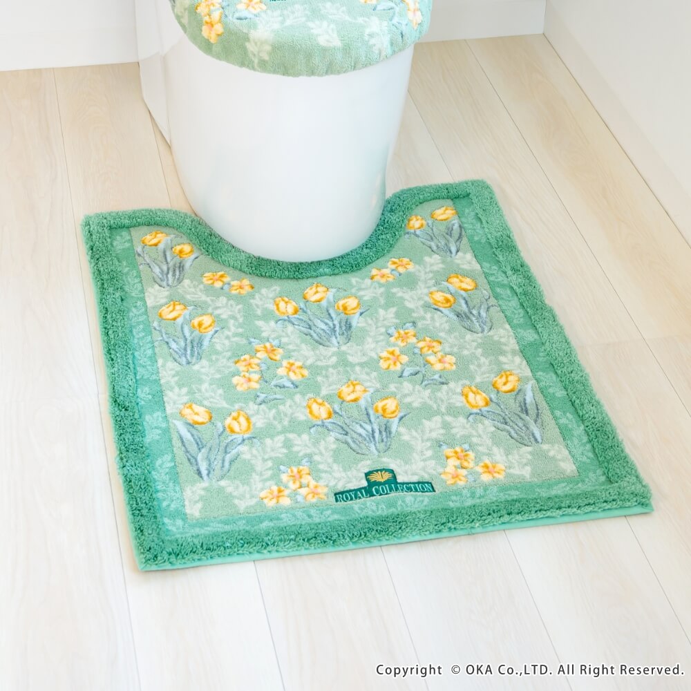 ロイヤルコレクション アーツ ロングトイレマット 約75cm×63cm （ 日本