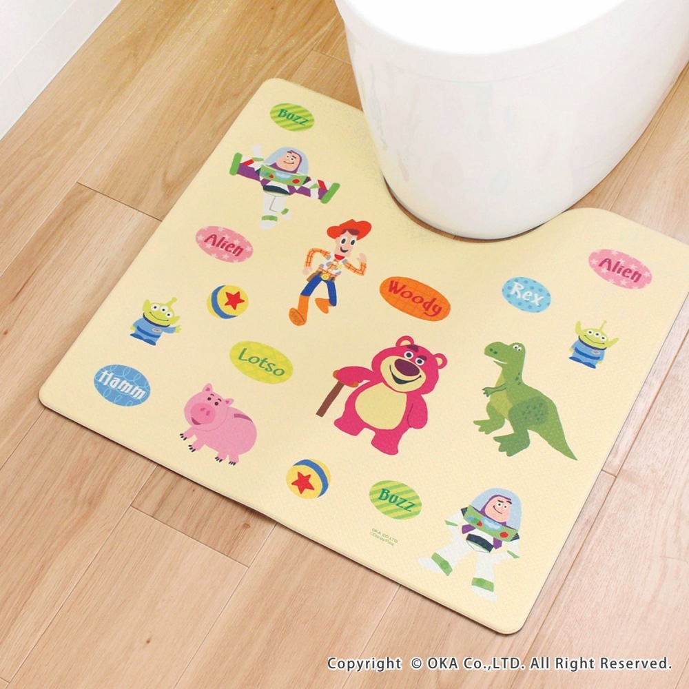 ディズニー 拭いてお手入れする トイレマット 約55cm×60cm （ 拭ける