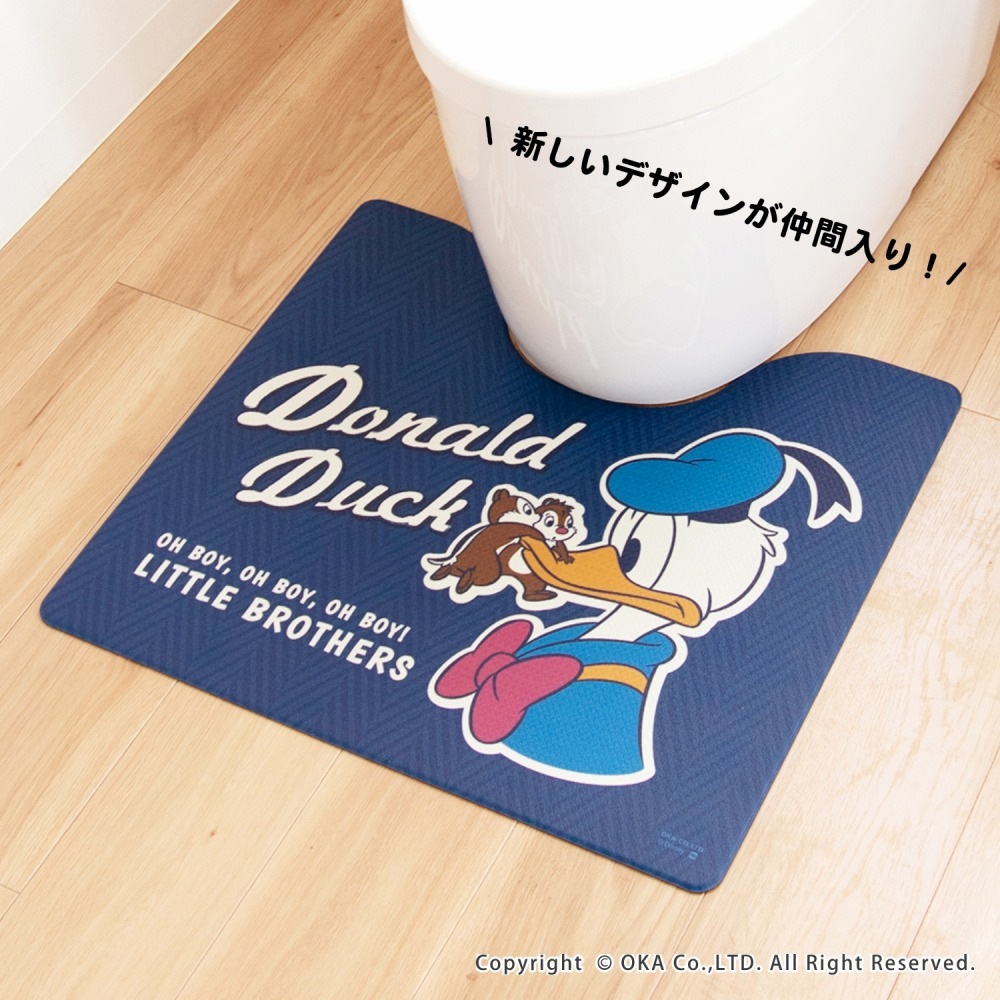 ディズニー 拭いてお手入れする トイレマット 約55cm×60cm （ 拭ける