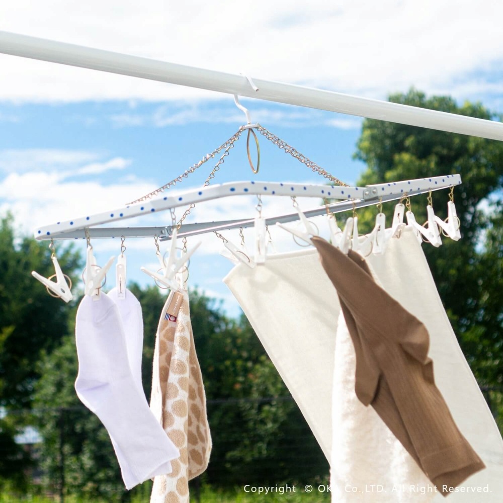 水玉 洗濯ハンガー 角ハンガー ファミリーS ピンチ数 20個 （ 昭和