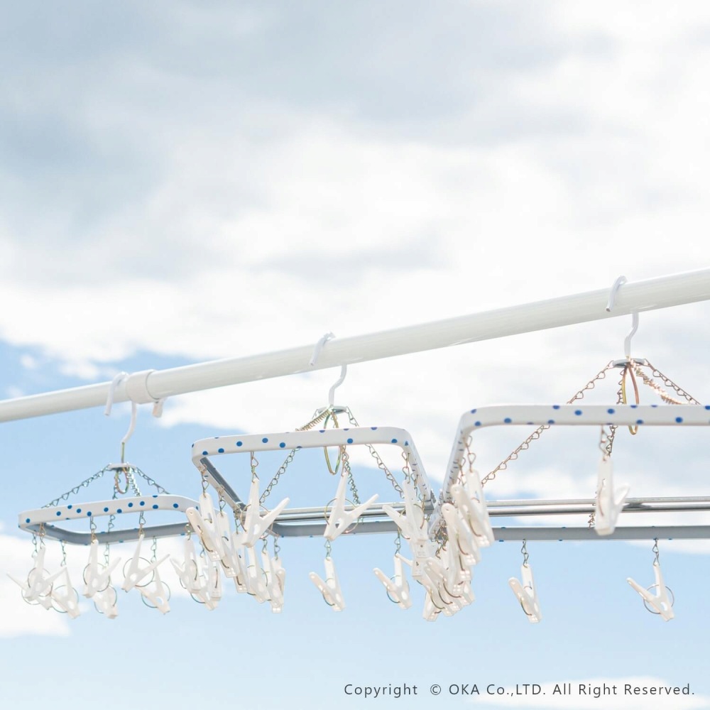 水玉 洗濯ハンガー リトルハンガー ピンチ数 16個 （ レトロ