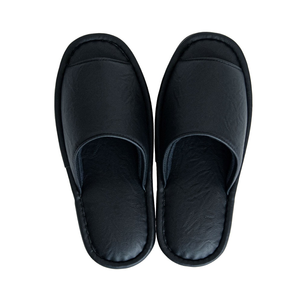 日本製 プレミアムレザー調 スリッパ Lサイズ （ 洗える 部屋履き 室内