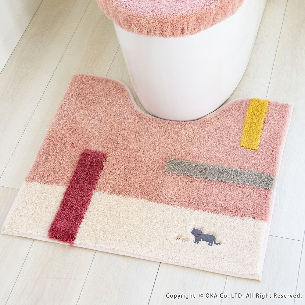 ミニョン トイレマット 約55cm×60cm （ 洗える 裏面すべり止め加工