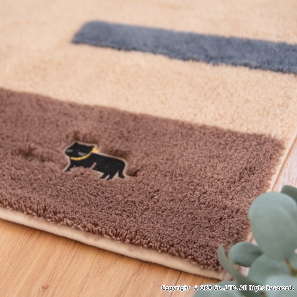 ミニョン ロングトイレマット 約75cm×63cm （ 洗える 裏面すべり止め